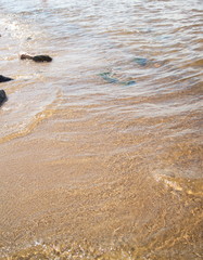 Fototapeta na wymiar coastal granite stones washed by the waves