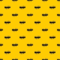 Audio digital equalizer technology pattern seamless vector repeat geometric yellow for any design