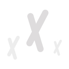 Chromosomes vector icon on white background