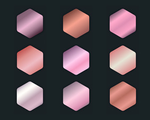 Set of Rose Gold Gradients