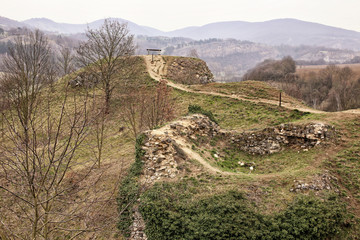 Remains of Tetin castle walls