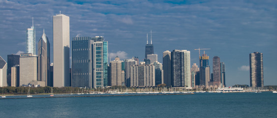 Chicago cityscape as seen from Lake Michigan