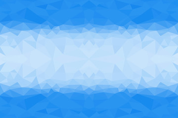 Fototapeta premium Blue winter low-poly banner. Vector 3D design template. Geometric background with ice texture.