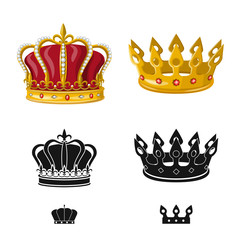 Vector design of medieval and nobility icon. Set of medieval and monarchy stock symbol for web.
