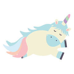 Obraz na płótnie Canvas cute adorable unicorn fairy character