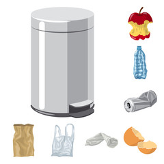 Vector illustration of environment  and waste logo. Collection of environment  and ecology stock vector illustration.