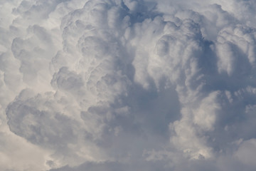 close up of huge rain clouds in a sky