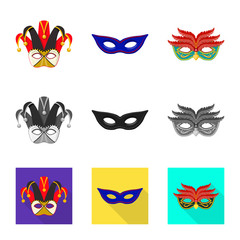 Obraz premium Vector illustration of luxury and celebration logo. Collection of luxury and hide vector icon for stock.