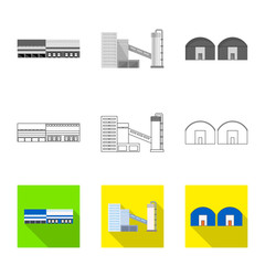 Obraz premium Vector illustration of production and structure symbol. Collection of production and technology vector icon for stock.