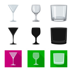 Isolated object of form and celebration icon. Collection of form and volume stock symbol for web.