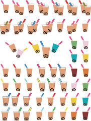 タピオカドリンク　イラスト