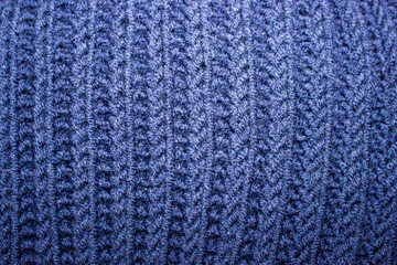 blue texture knitted from woolen threads
