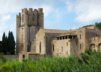Image of Castle of Abbey Sainte-Marie d'Orbieu, part of history of Lagrasse