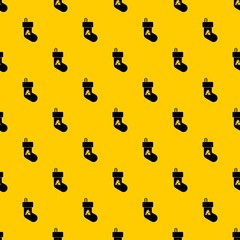 Christmas sock pattern seamless vector repeat geometric yellow for any design