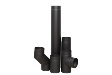 Necessary element of pipe for home fireplace © fotohelen