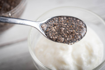 chia seeds and yogurt image