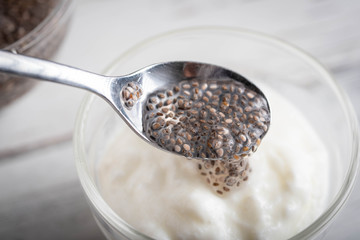 chia seeds and yogurt image
