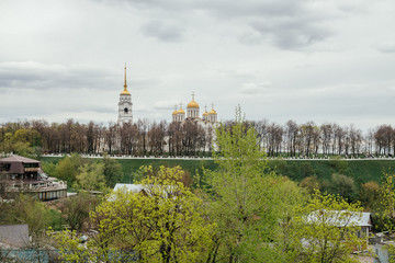 Vladimir city, panoramic view, church, view of the city, Golden Ring of Russia