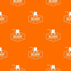 Delivery pattern vector orange for any web design best