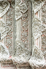 Stucco white sculpture decorative pattern wall