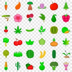 Grow icons set. Cartoon style of 36 grow vector icons for web for any design