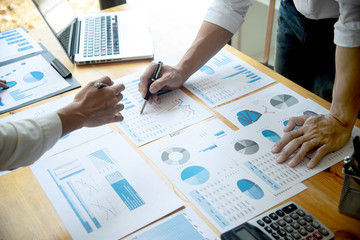 business businessman in meeting analyses