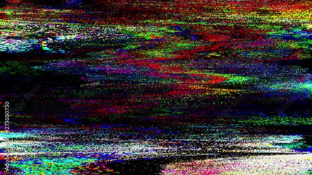 Wall mural unique design abstract digital animation pixel noise glitch error video damage