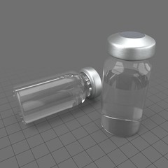 Glass vials with metal tops