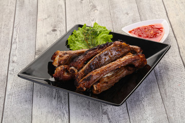 Roasted pork ribs