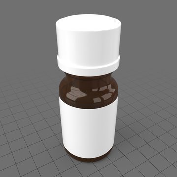 Small pill bottle with label 1