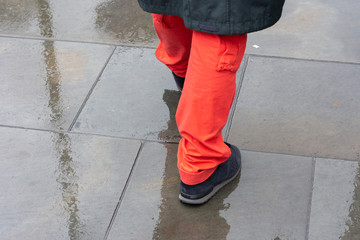 Obraz na płótnie Canvas Red trousers
