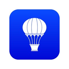 Obraz premium Hot air balloon with basket icon digital blue for any design isolated on white vector illustration