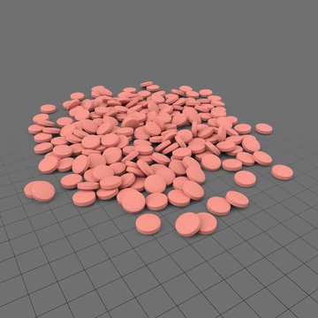Pile of circular pills 1