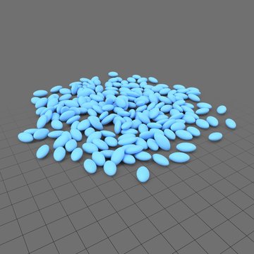 Pile of oval pills 1