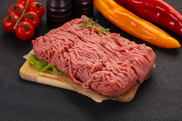 Raw turkey minced meat