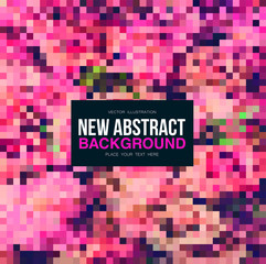 Abstract background with pink squares