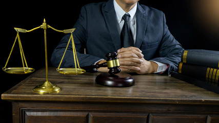 Judge lawyer gavel work in office