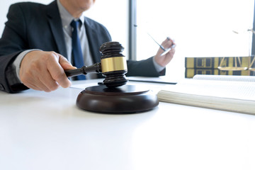 In the office of Judge or lawyer,