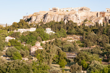 Scenic view of Acropolis hill, Athens, Greece