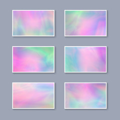 Set of Pastel Colorful Business Cards.
