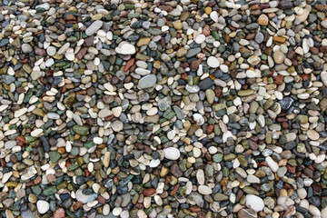 background of small stones (pebble beach)