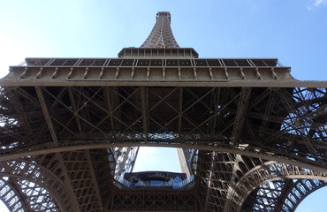 Eiffel tower from under