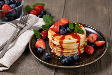 Pancakes with fresh berry