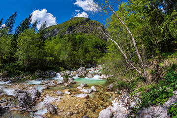 Soca River in the Julian Alps