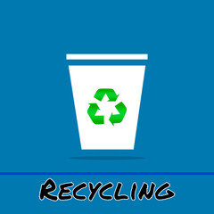 Icon with garbage can.