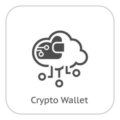 Simple Crypto Wallet Vector Icon