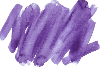 Deep dark purple background, similar to the bottomless night sky or the glow of open space with its magnificent and amazing star galaxies. Watercolor hand drawn abstract illustration
