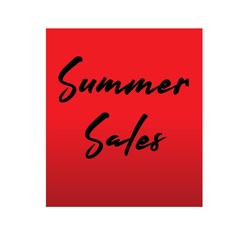 summer sale and discounts on the red background