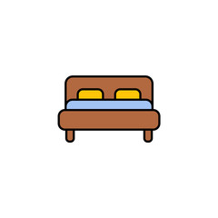 Bed vector icon sign symbol
