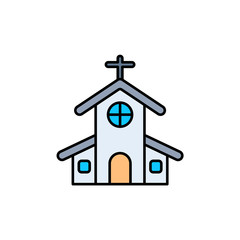 Church vector icon sign symbol